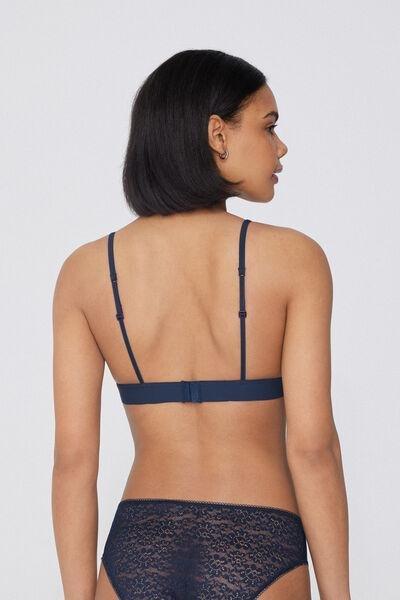 Blue Lisbon Recycled Lace Triangle Bra, Absolute Blue, large image number 2