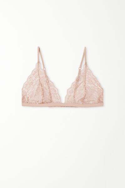 Beige Unpadded Triangle Bra, , large image number 4