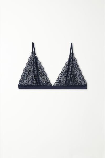 Navy Unpadded Triangle Bra, , large image number 4