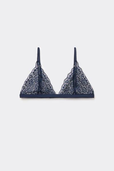Navy Unpadded Triangle Bra, , large image number 4