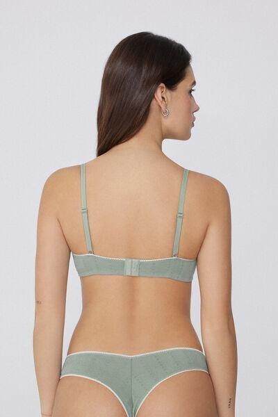 Green Pointelle Fantasy Triangle Bra, 5701_321Y, large image number 2