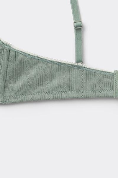 Green Pointelle Fantasy Triangle Bra, 5701_321Y, large image number 5