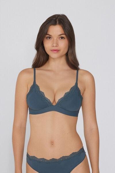 Grey Lisbon Light Touch Triangle Bra, , large image number 0