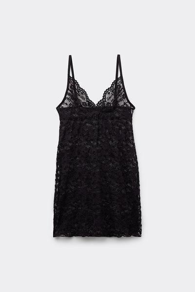 Black Eternal Cotton Lace Triangle Slip, Black, large image number 3