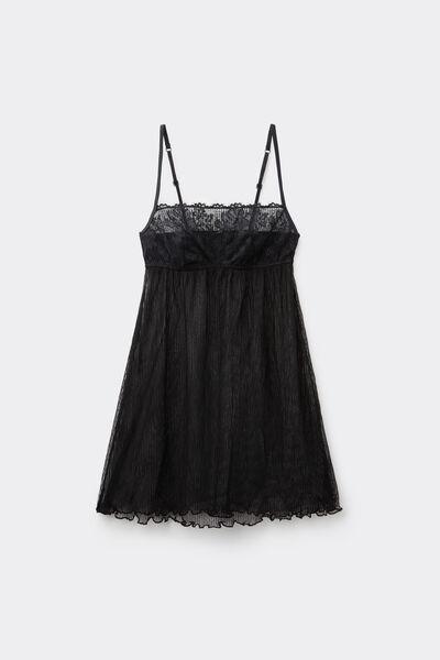 Black Midnight Secret Lace Slip Dress, Black, large image number 3
