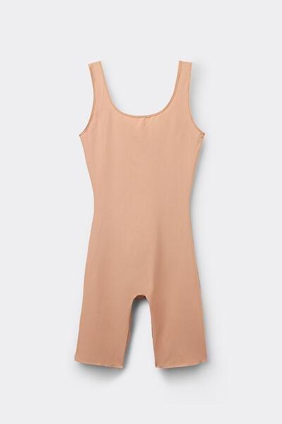 Beige Laser Cut Shaping Playsuit, , large image number 4