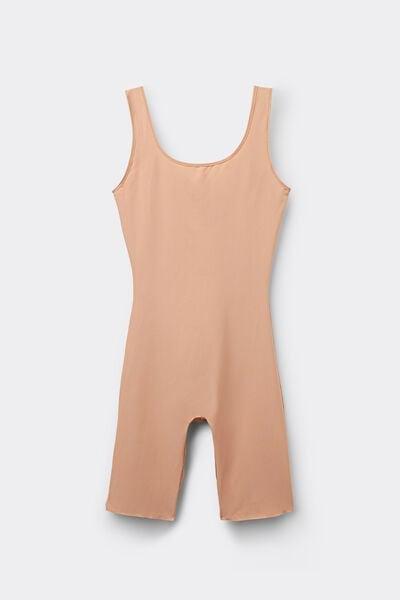 Beige Laser Cut Shaping Playsuit, Natural Blush, large image number 4