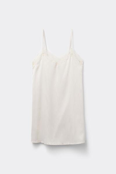 Cream Satin And Lace Slip, , large image number 4