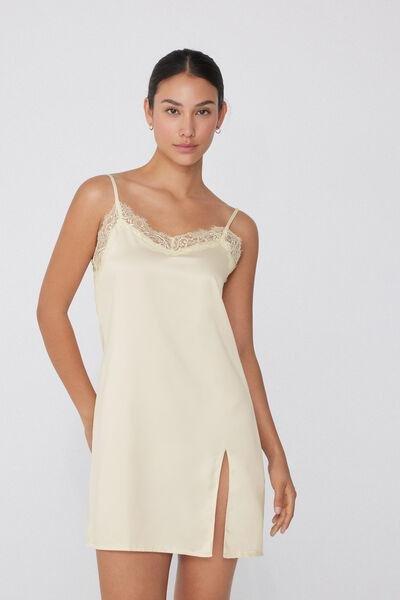 Cream Narrow Shoulder Straps Camisole, Ivory Cream, large image number 0