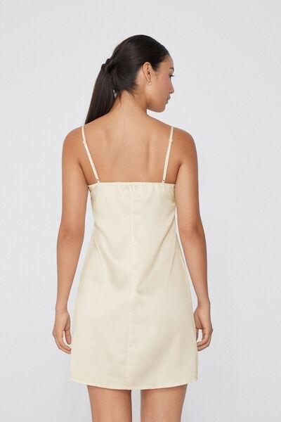 Cream Narrow Shoulder Straps Camisole, Ivory Cream, large image number 2