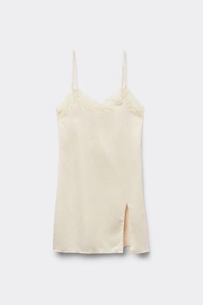 Cream Narrow Shoulder Straps Camisole, Ivory Cream, large image number 3