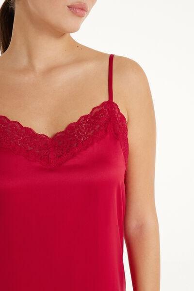 Tezenis - Red Satin And Lace Slip