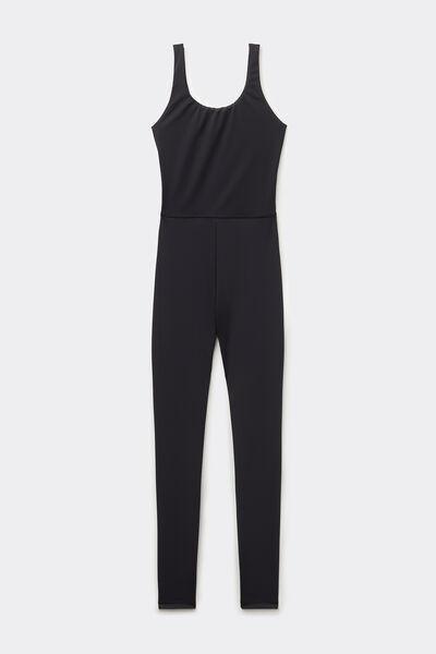 Black Sport Wide-Strap Bodysuit, , large image number 4