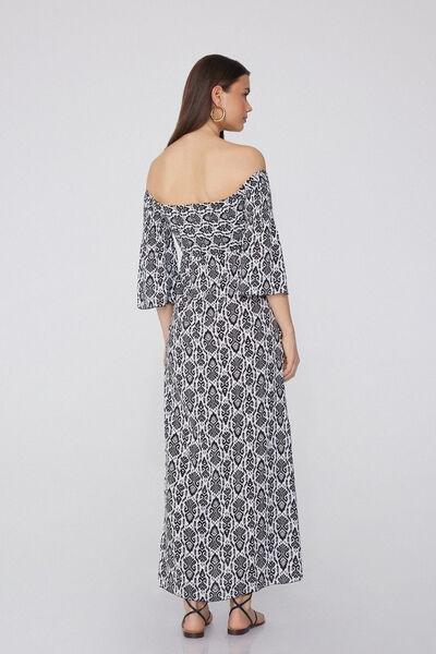 Multicolour Off-The-Shoulder Dress, 5701_896Y, large image number 2