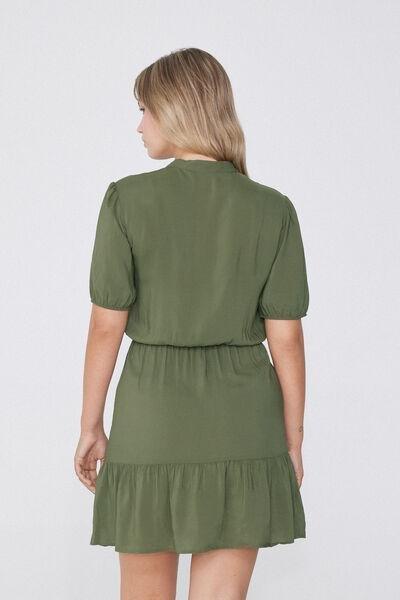 Green Ruffle Trimmed Dress, , large image number 2