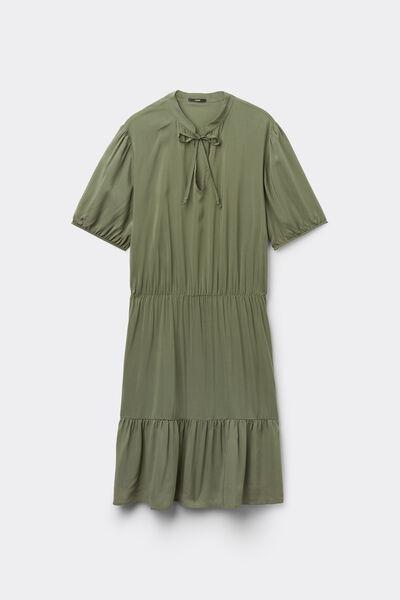 Green Ruffle Trimmed Dress, , large image number 4