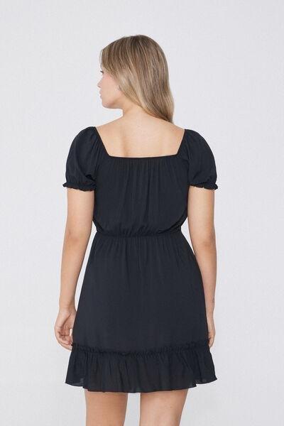 Black Short Sleeve Dress, , large image number 2