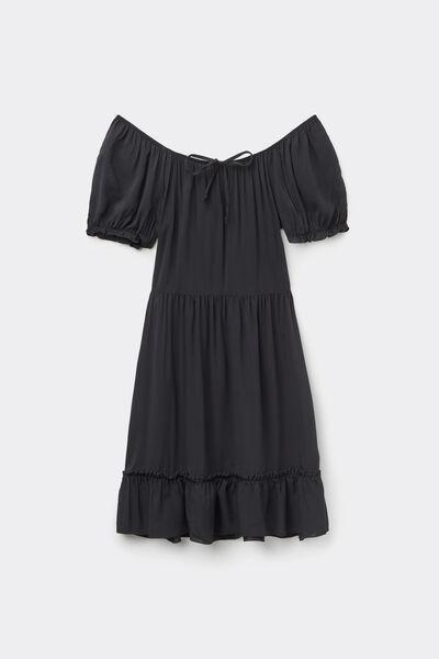 Black Short Sleeve Dress, , large image number 4