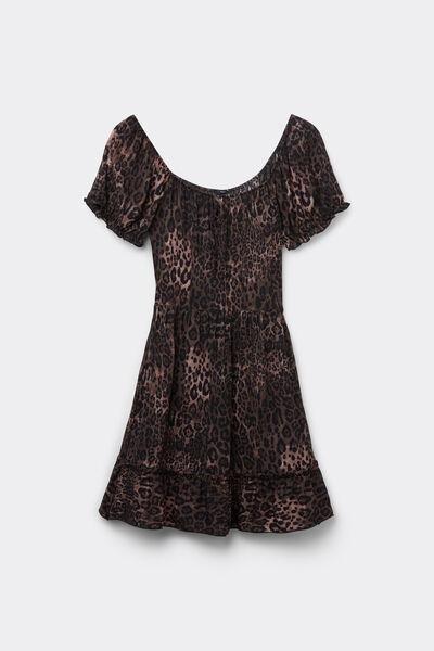 Multicolour Animal Print Dress, 5701_910W, large image number 4