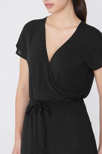 Black Short Sleeves Jumpsuit, , large image number 3