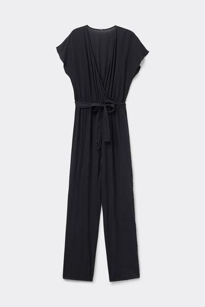 Black Short Sleeves Jumpsuit, , large image number 4