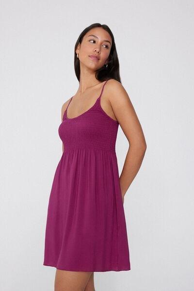 Pink Narrow Sholder Straps Dress, , large image number 1