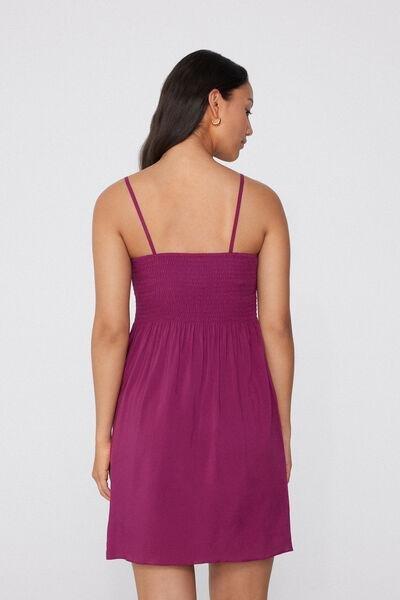 Pink Narrow Sholder Straps Dress, 5701_719Y, large image number 1