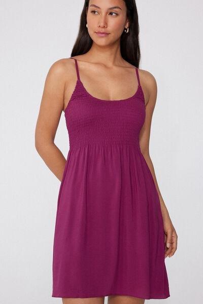 Pink Narrow Sholder Straps Dress, 5701_719Y, large image number 2