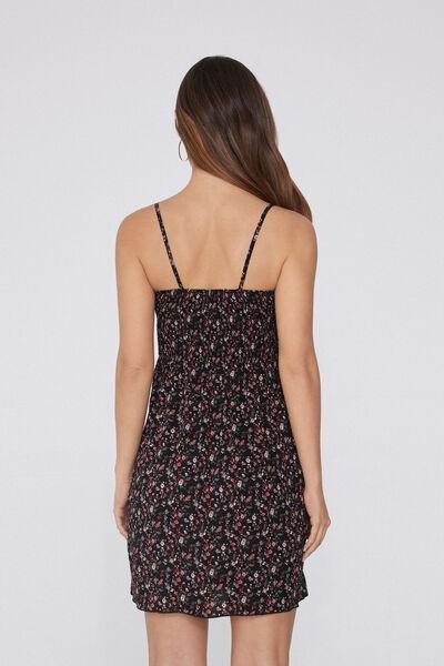 Black Narrow Sholder Straps Dress, , large image number 2