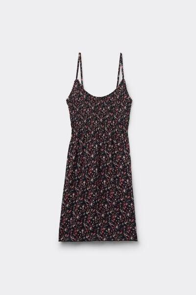 Black Narrow Sholder Straps Dress, 5701_753Y, large image number 4