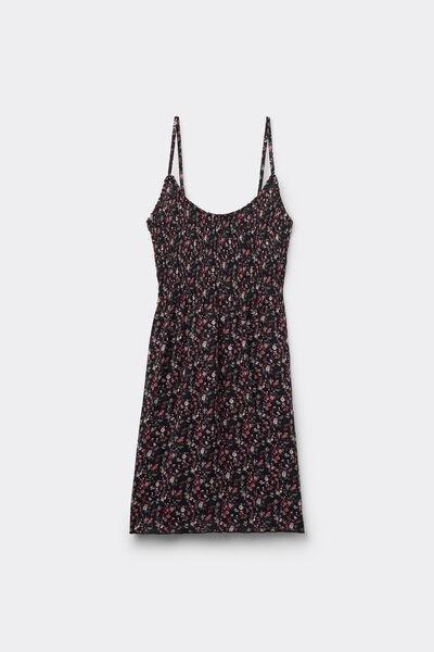 Black Narrow Sholder Straps Dress, 5701_753Y, large image number 4