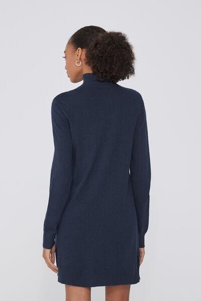 Navy Polo Neck Dress, , large image number 2