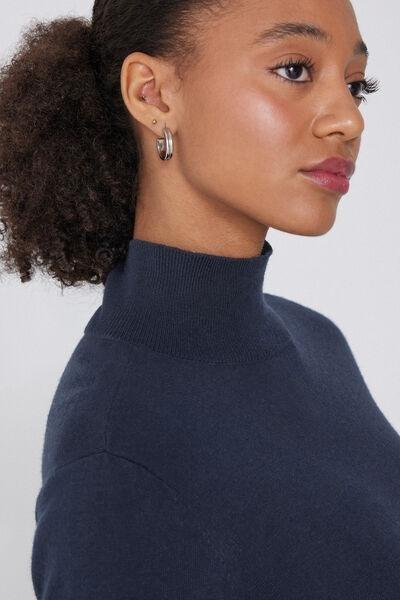 Navy Polo Neck Dress, , large image number 3
