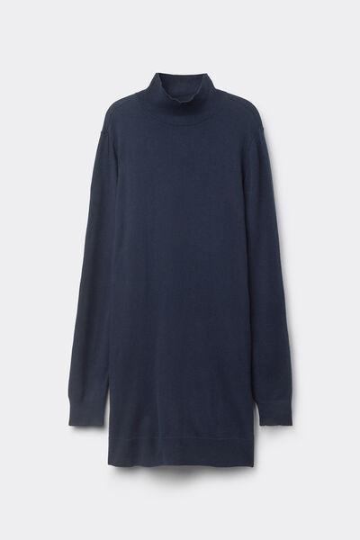 Navy Polo Neck Dress, , large image number 4