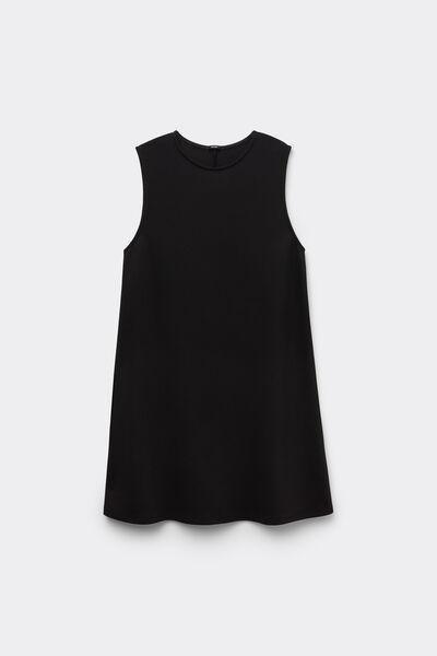 Black Sleeveless Milano Stitch Dress, , large image number 4