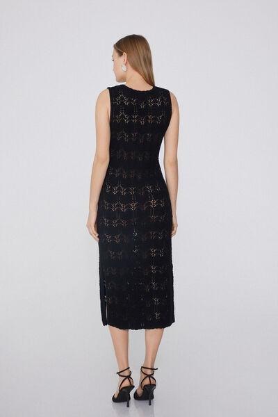 Black Short Crochet Dress, , large image number 2