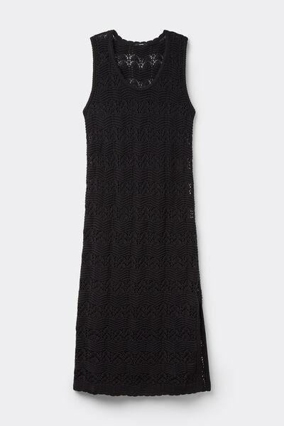 Black Short Crochet Dress, , large image number 4