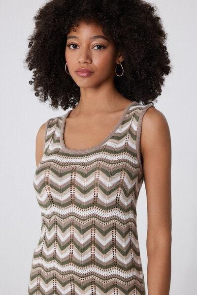 Brown Crochet Midi Dress, , large image number 3