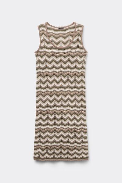 Brown Crochet Midi Dress, , large image number 4