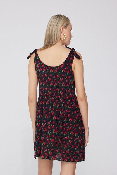 Black Short Knotted Dress, , large image number 2