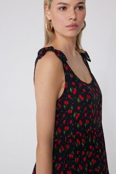 Black Short Knotted Dress, , large image number 3