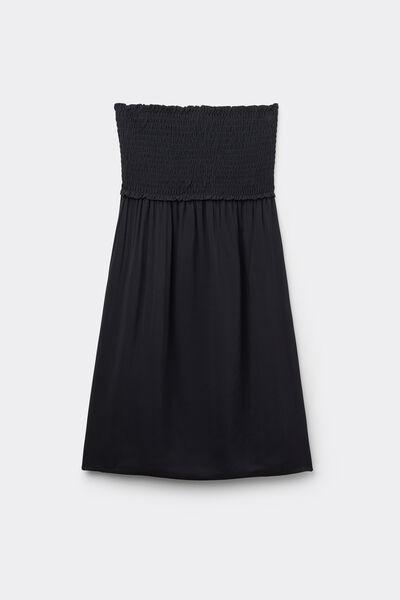 Black Short Bandeau Dress, Black, large image number 4