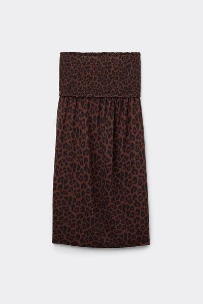 Brown Short Bandeau Dress, 5701_512Y, large image number 4