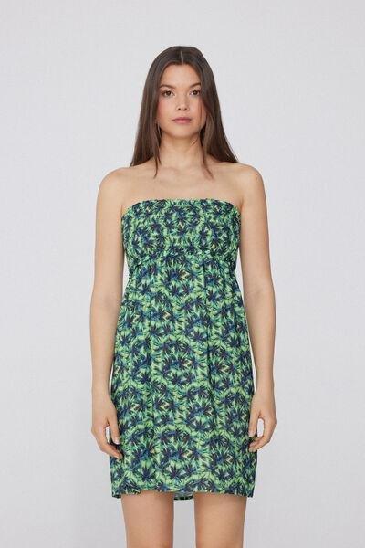 Multicolour Short Bandeau Dress, , large image number 0