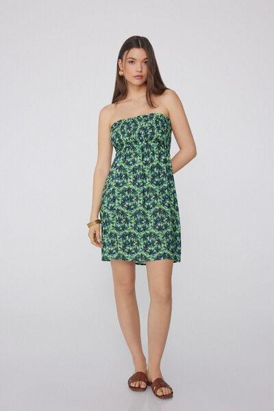 Multicolour Short Bandeau Dress, 5701_897Y, large image number 5