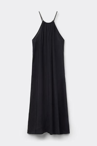 Black Braided Midi Dress, Black, large image number 4