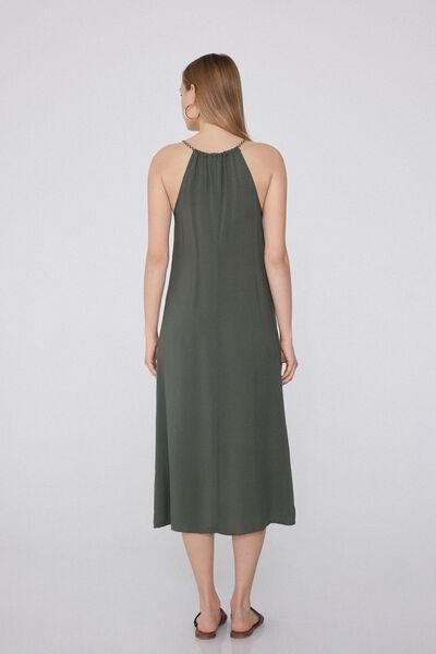 Green Braided Midi Dress, , large image number 2