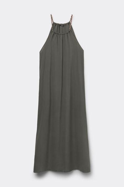 Green Braided Midi Dress, , large image number 4