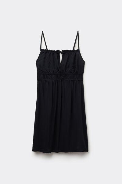 Black Short Canvas Dress, , large image number 4