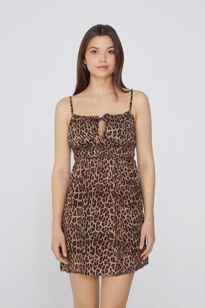 Multicolour Narrow Straps Short Dress, , large image number 0